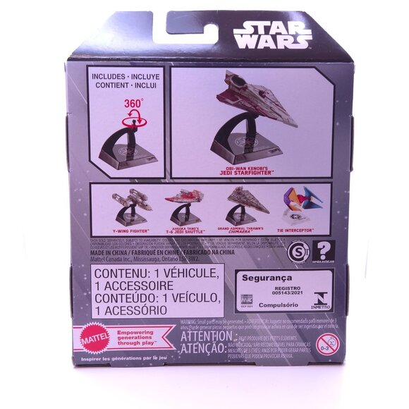 Star Wars Starships Select Obi Wan Kenobi's Jedi Starfighter Hot Wheels New - Picture 5 of 9